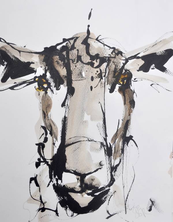 - Ink on Paper, Painting by Suzy Sharpe, measuring 30 x 22 cm (H x W) framed at 55 x 45 cm £225